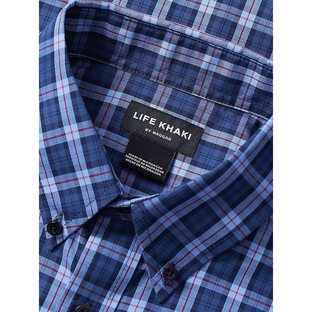 Life Khaki Plaid Long-Sleeve Comfort Shirt