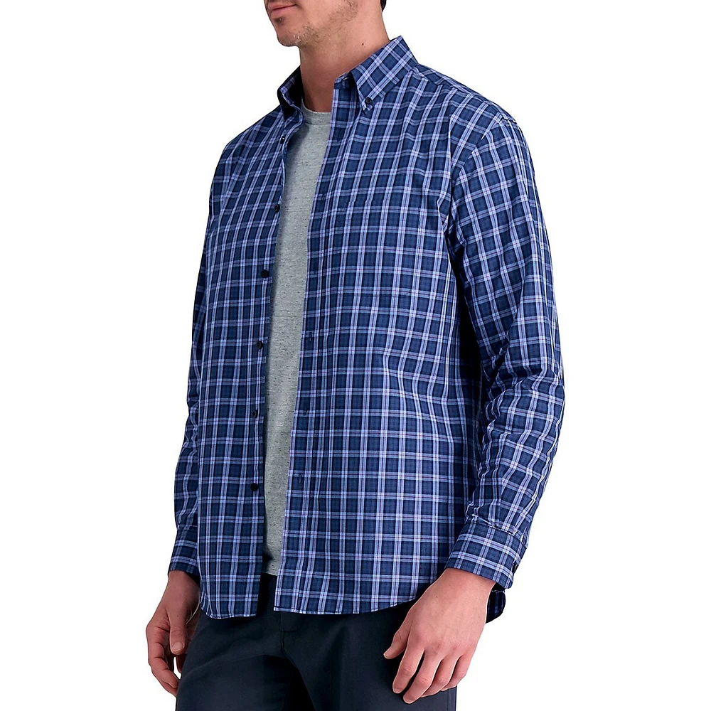 Life Khaki Plaid Long-Sleeve Comfort Shirt