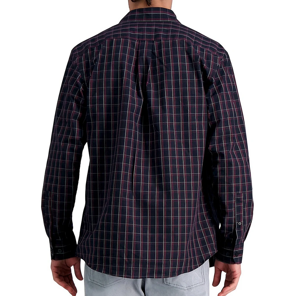 Life Khaki Plaid Long-Sleeve Comfort Shirt