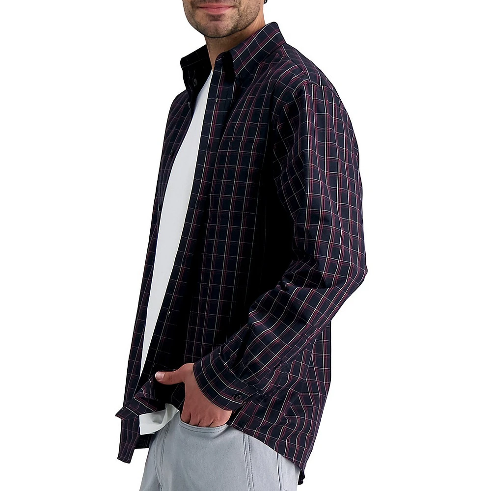 Life Khaki Plaid Long-Sleeve Comfort Shirt