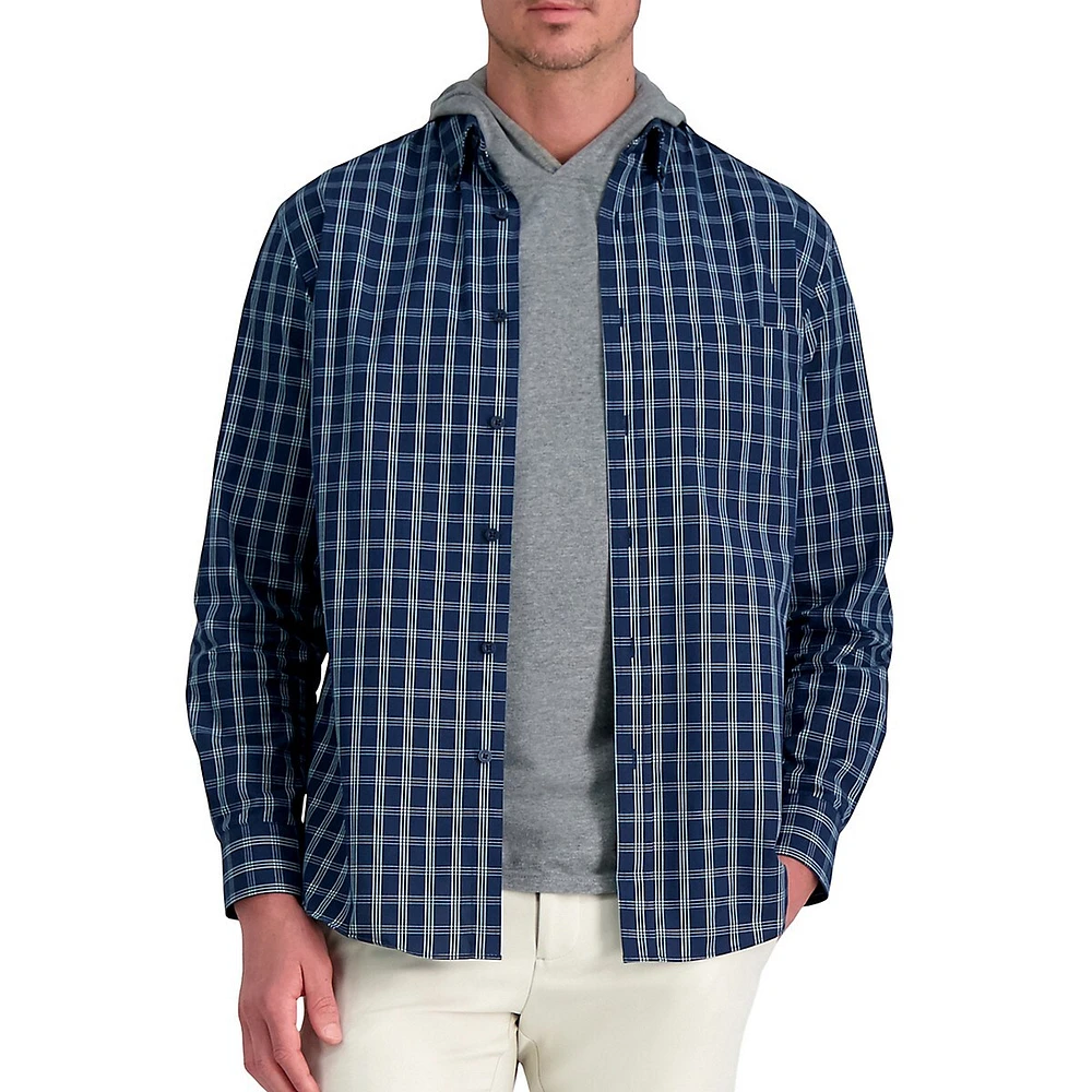 Life Khaki Plaid Long-Sleeve Comfort Shirt