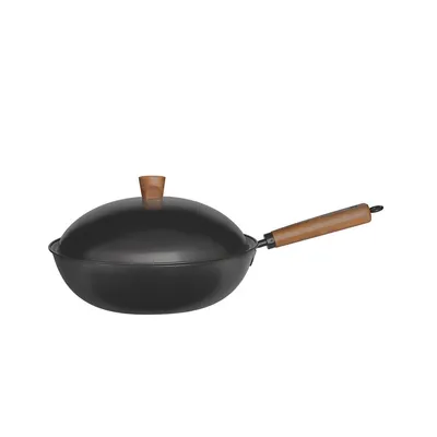 Carbonized Carbon Steel Frying Pan (28cm)