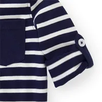 Boys Henley Pocket Tee With Rolled Sleeves