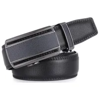 Exquisite Grid Leather Ratchet Belt