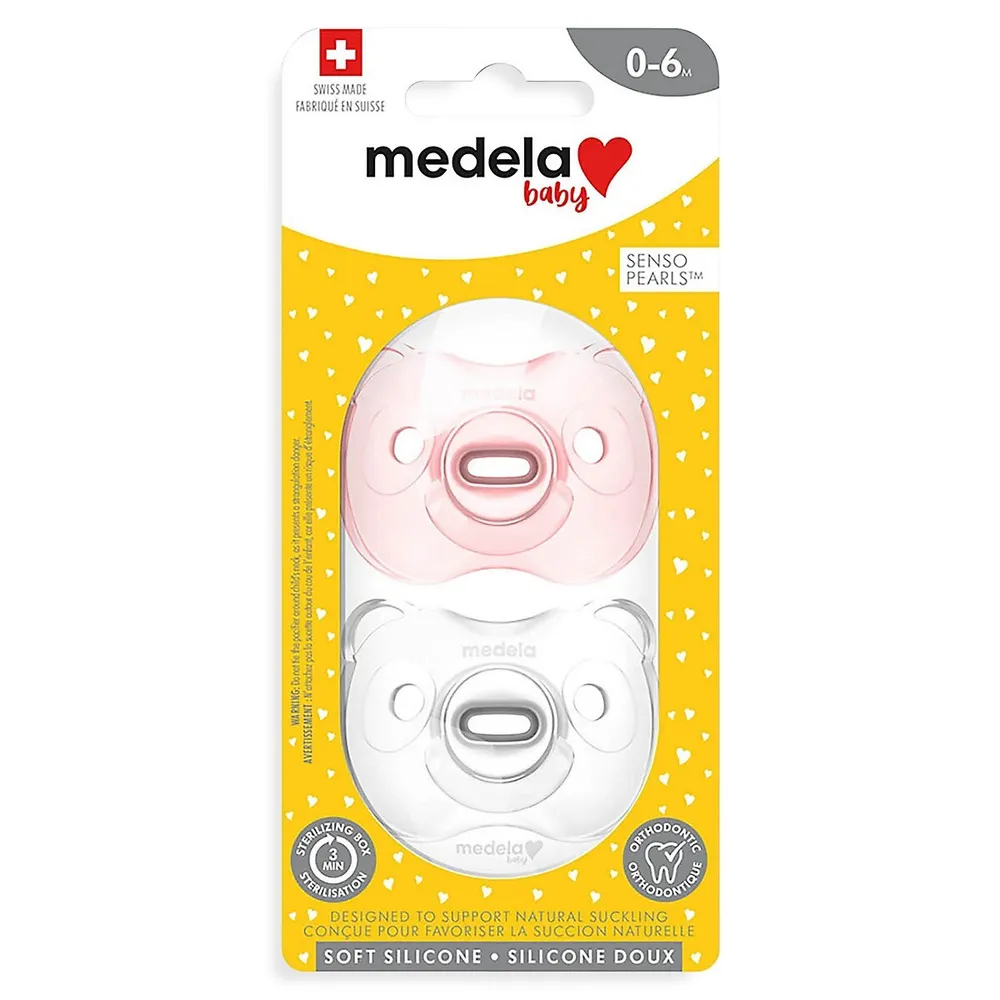2-Piece 0-6 Months Orthodontic Silicone Pacifiers Set