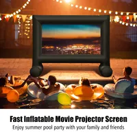 Inflatable Movie Projector Screen Projection Outdoor Home Theater W/ Blower