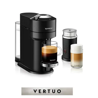 Vertuo Next Deluxe Coffee Machine with Espresso Machine by Breville with Aeroccino, Dark Chrome BNV570DCR1BUC1