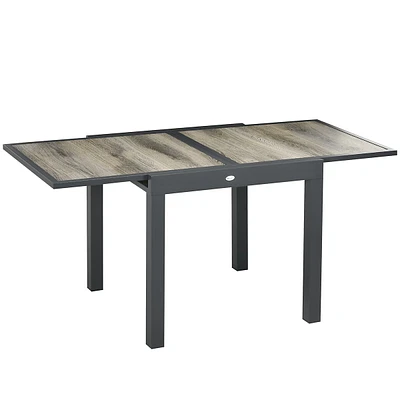 Extendable Outdoor Dining Table With Aluminum Frame