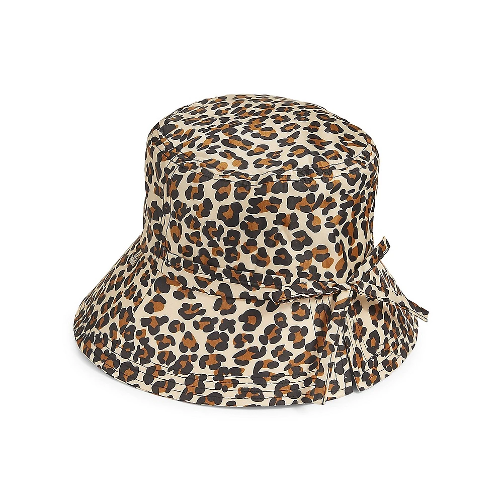 Split Back Bow Bucket Rain Hat