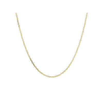 55cm (22") Hollow Curb Chain In 10kt Yellow Gold