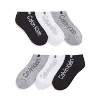 Girl's 6 Pair Pack Athletic No Show Socks