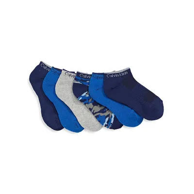 Boy's 6-Piece Camo Arch-Support Socks Set