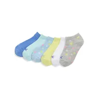 Girl's 6-Pair No Show Ankle Socks