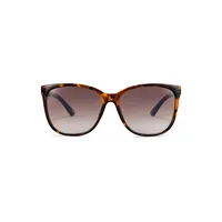 Lunettes de soleil aviateur écaille de tortue Nuala, 59 mm