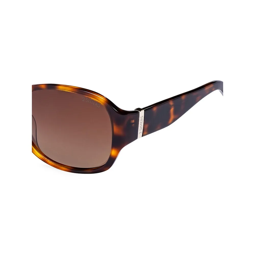 Sharon 59MM Rectangular Sunglasses