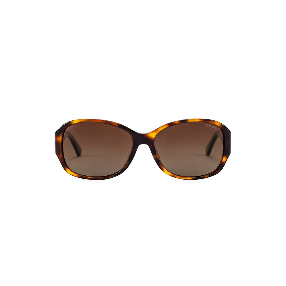 Sharon 59MM Rectangular Sunglasses