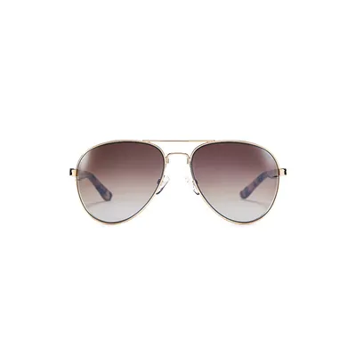 Lauren 57MM Polarized Aviator Sunglasses