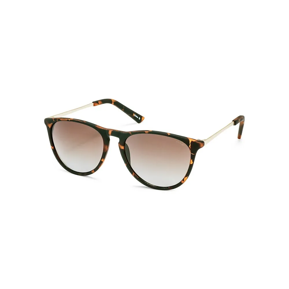 Adele Tortoiseshell 55MM Polarized Sunglasses