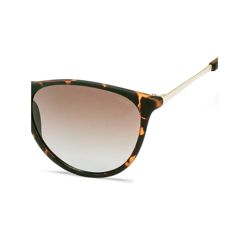 Adele Tortoiseshell 55MM Polarized Sunglasses