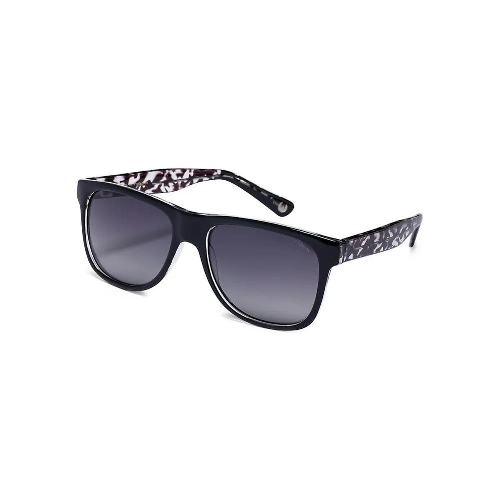 Edith Tortoiseshell 56MM Square Sunglasses