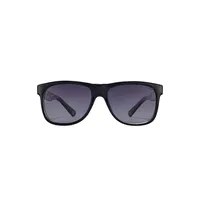 Edith Tortoiseshell 56MM Square Sunglasses