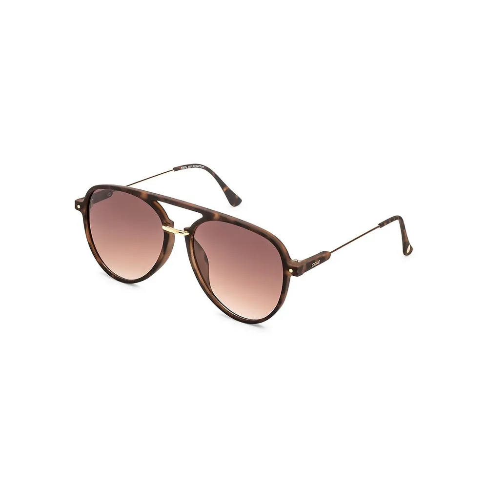 Vienna Tort 55MM Aviator Sunglasses