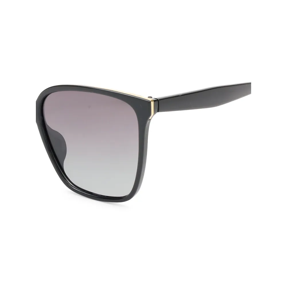 Brooklyn 55MM Polarized Square Sunglasses