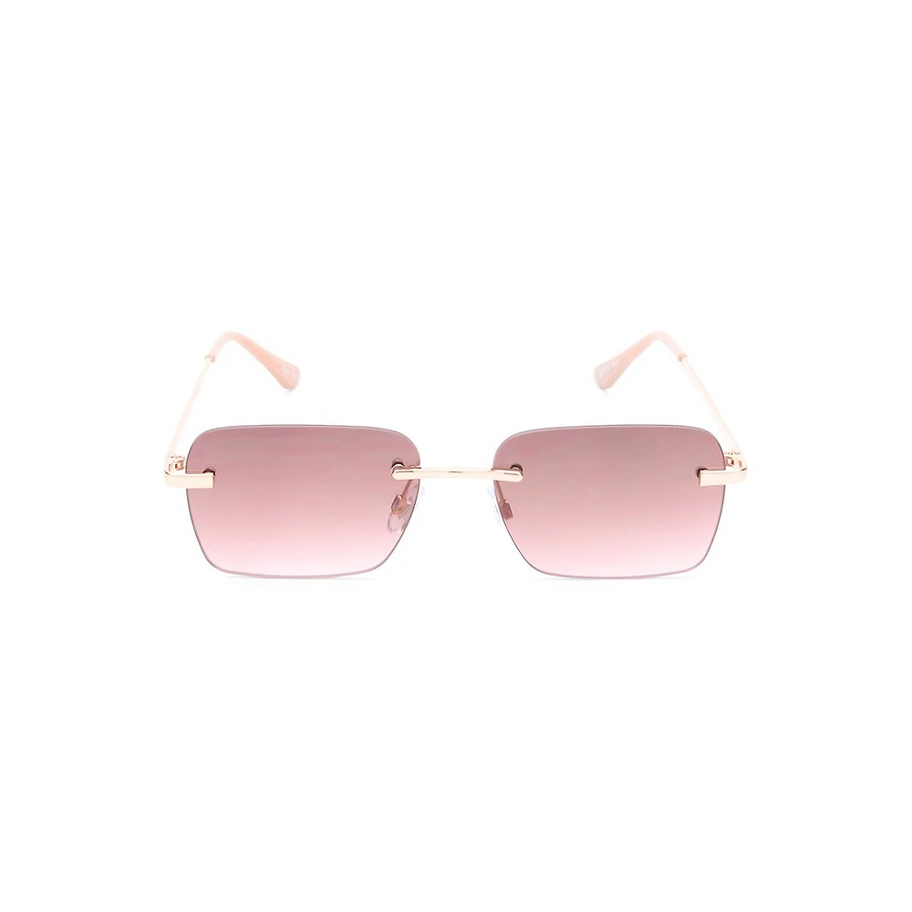 Gia 55MM Square Rimless Sunglasses