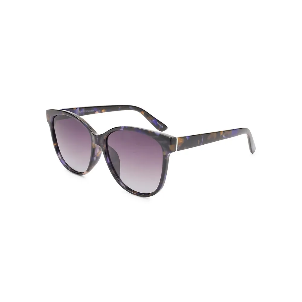 Lara 55MM Polarized Rounded Sunglasses