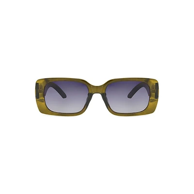 Aida 54MM Polarized Rectangle Sunglasses