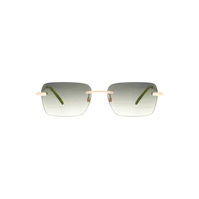 Gia 55MM Rimless Rectangle Sunglasses
