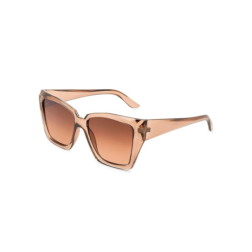 Natasha 55MM Oversized Rectangle Sunglasses