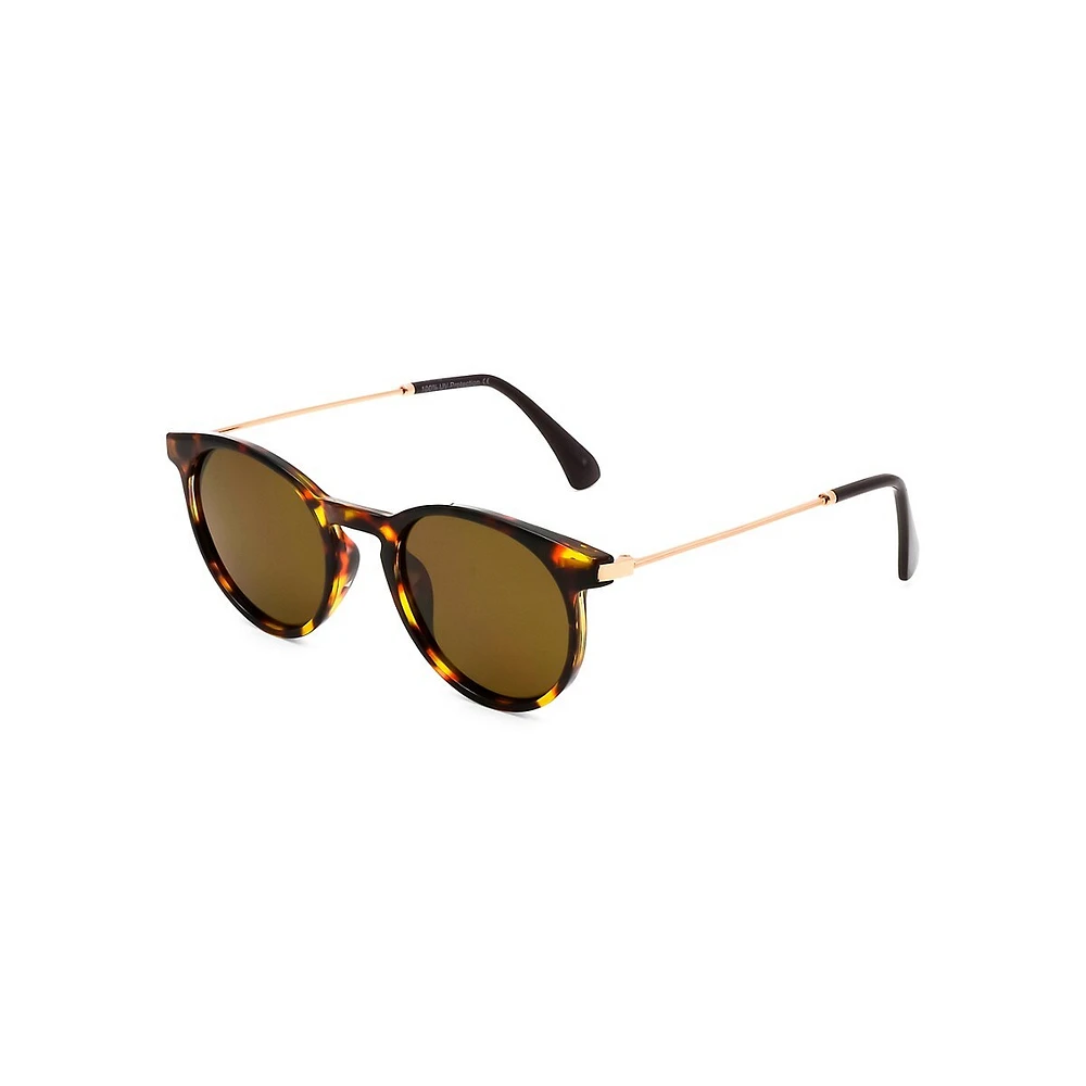 Regan 45MM Polarized Round Sunglasses