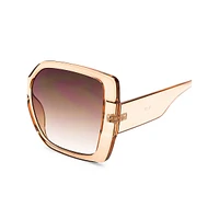 Riviera 55MM Polarized Oversized Rectangle Sunglasses