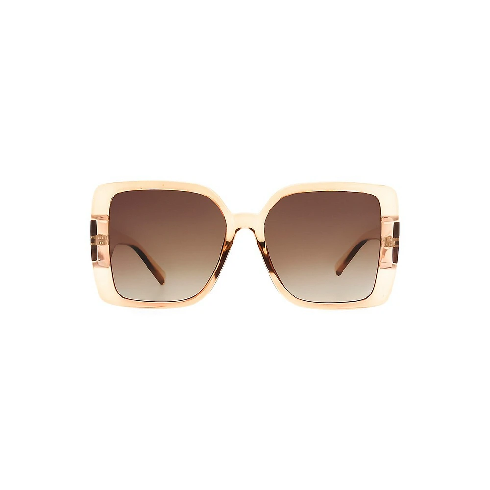 Riviera 55MM Polarized Oversized Rectangle Sunglasses