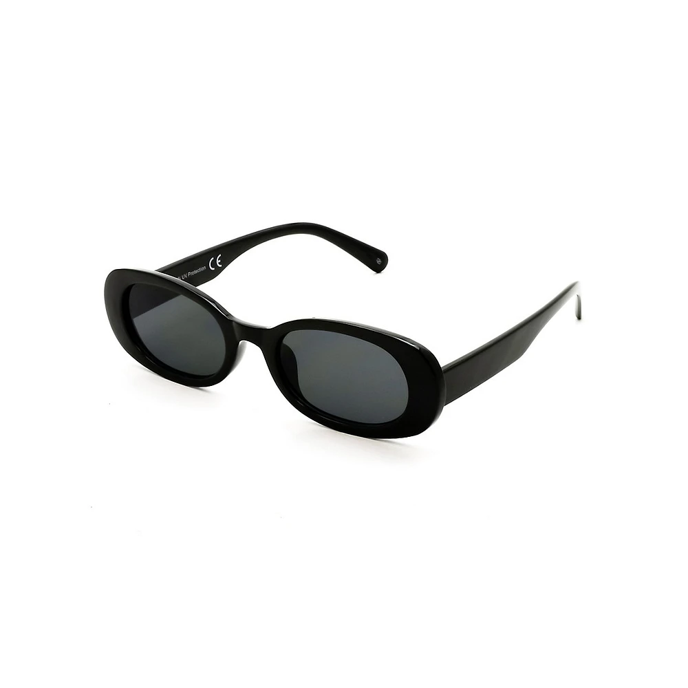 Jolie 52MM Retro Plastic Oval Sunglasses