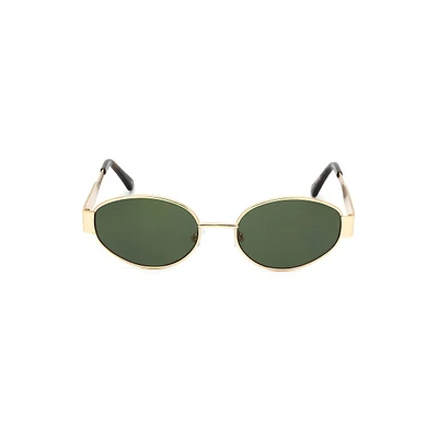 Marissa 55MM Retro Metal Oval Sunglasses