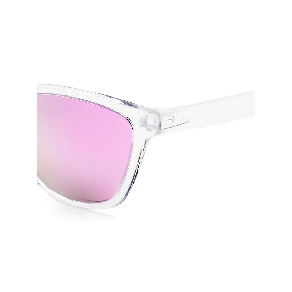 Stellar 55MM Modern Square Mirrored Sunglasses