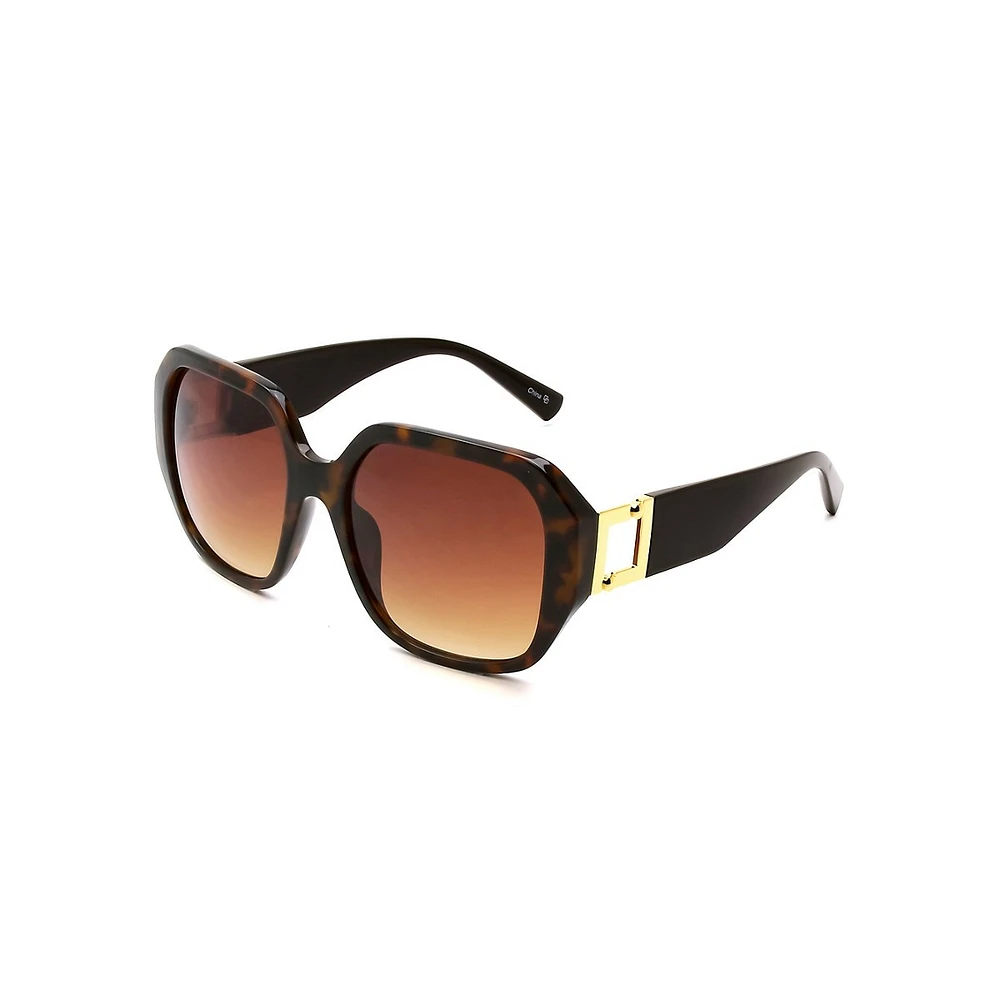 Retro Oversized Square 55MM Polarized Sunglasses