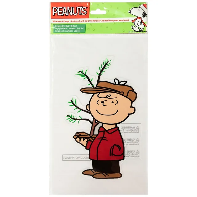 Northlight Peanuts Charlie Brown With Iconic Tree Double Sided Christmas  Window Cling Decoration