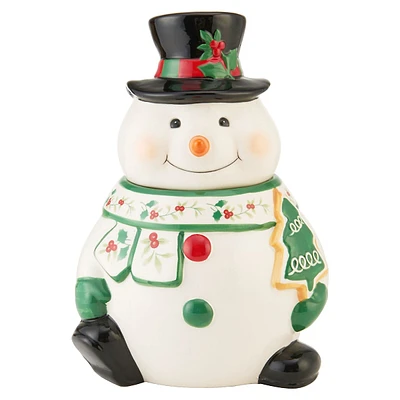 Jarre à biscuits Winterberry Snowman