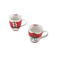 Holiday Santa Outfits 2-Piece Mug Set