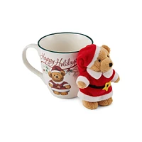 Winterberry Santa Bear Mug & Matching Ornament