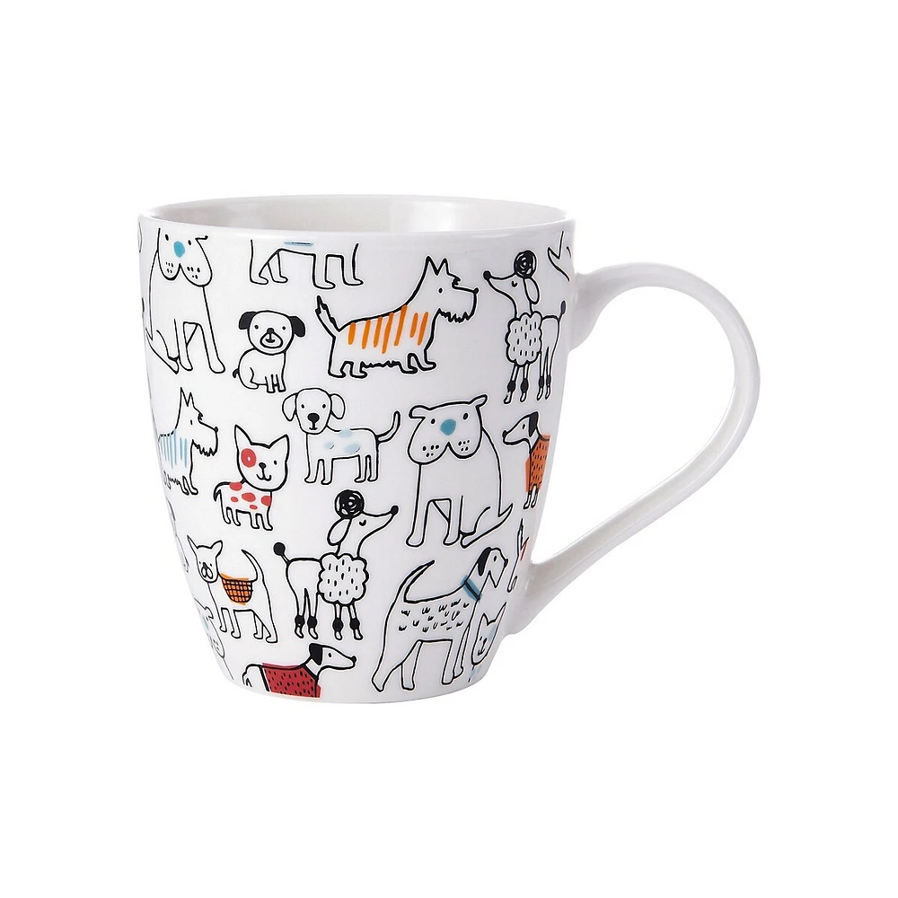 Different Dogs Porcelain Mug