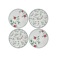 Winterberry 4-Piece Appetizer Plate Set