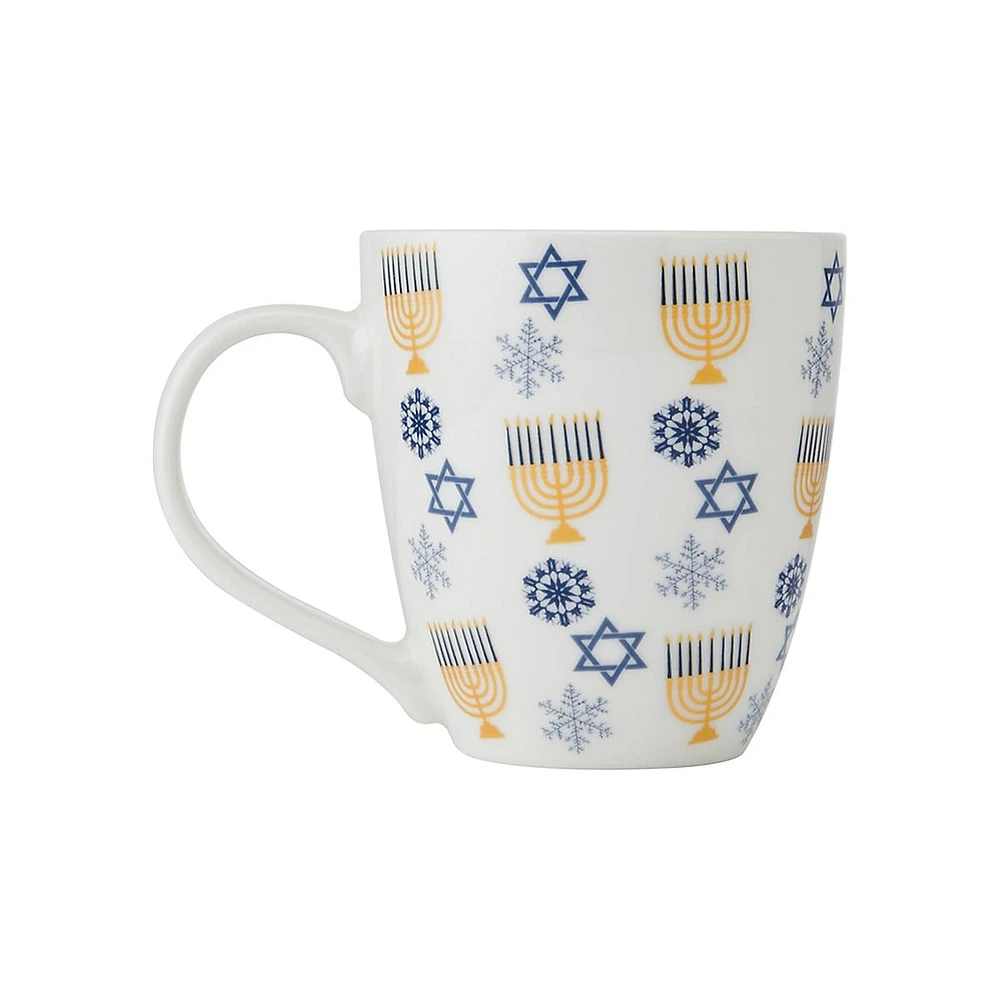 Holiday Hanukkah Icons Porcelain Mug