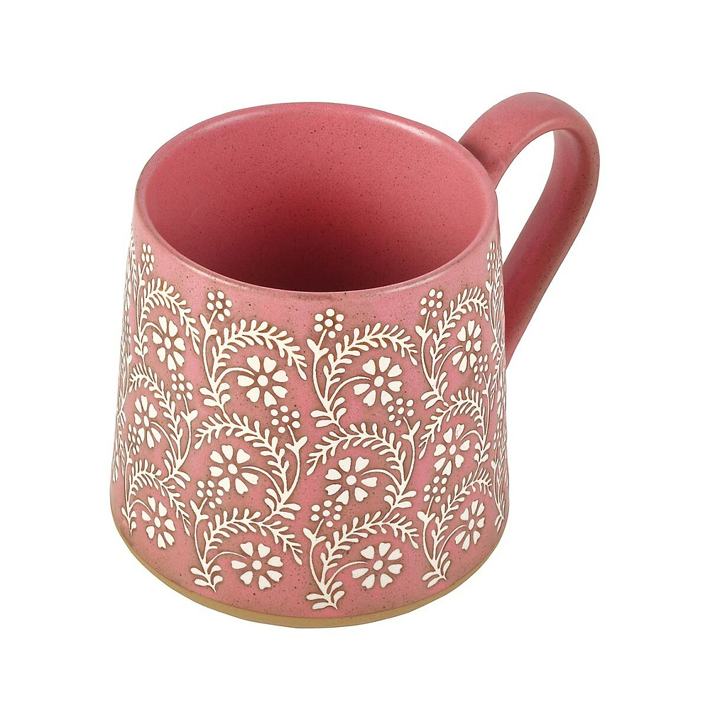 Floral Silkscreen Mug