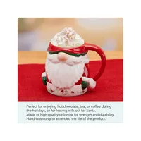 Winterberry Figural Santa Mug