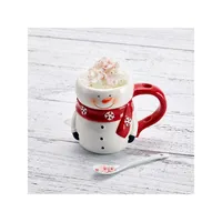 Holiday Figural Snowman Mug and Spoon