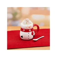 Holiday Figural Snowman Mug and Spoon